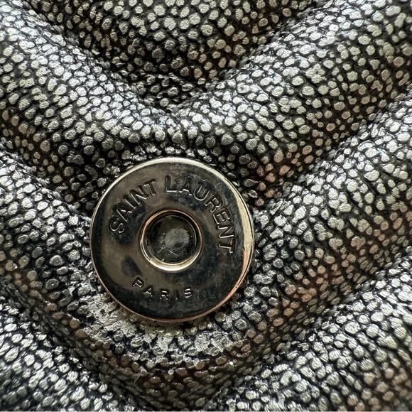 Saint Laurent Classic College Bag Matelasse Chevron Leather Medium Authentic - Picture 3 of 16